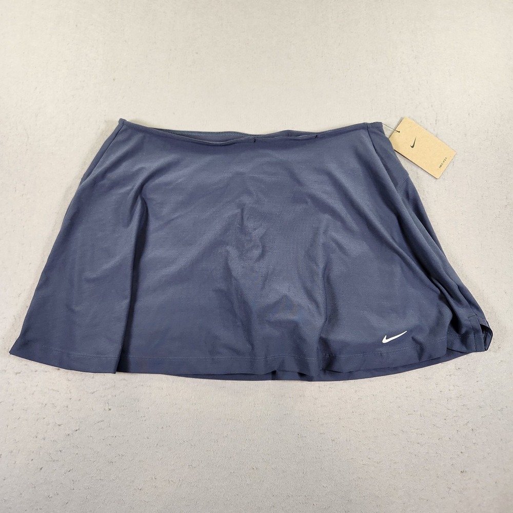 Nike Dri-Fit  Golf Tennis Skort Women's Large Slate Blue Elastic Waist NWT